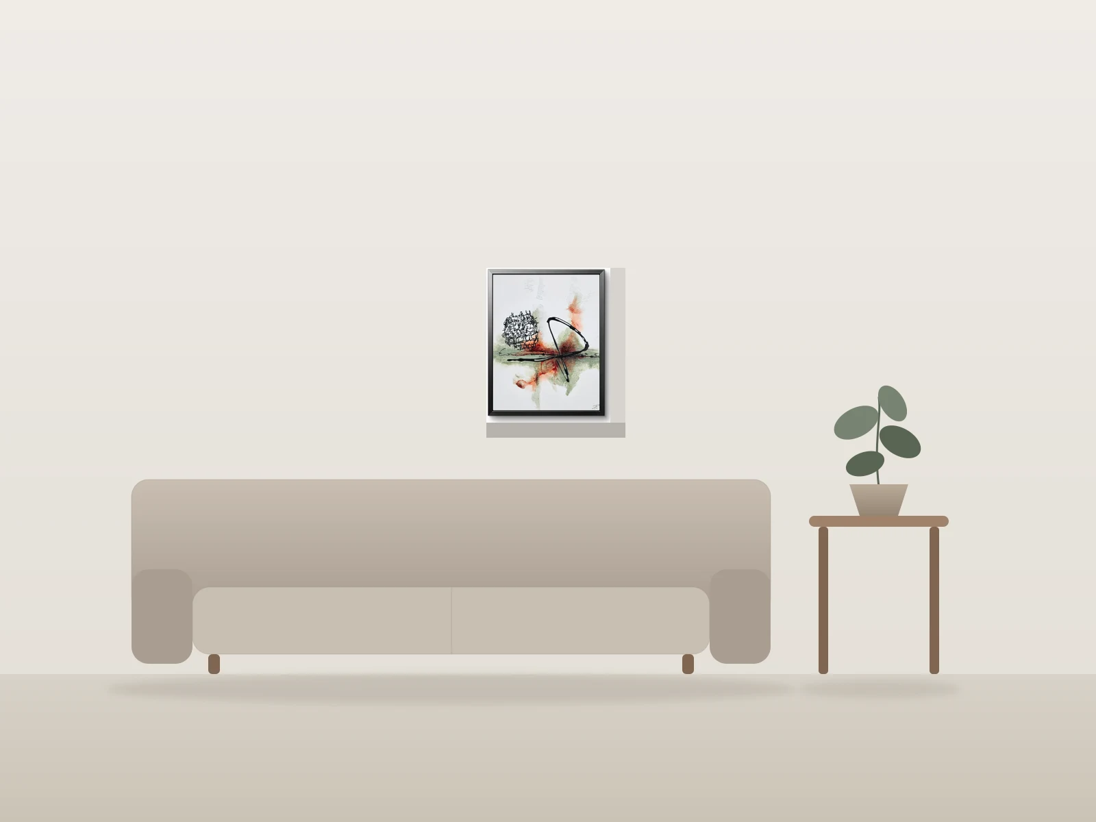 5,4,3,2,1 by Dramis shown to scale in a room