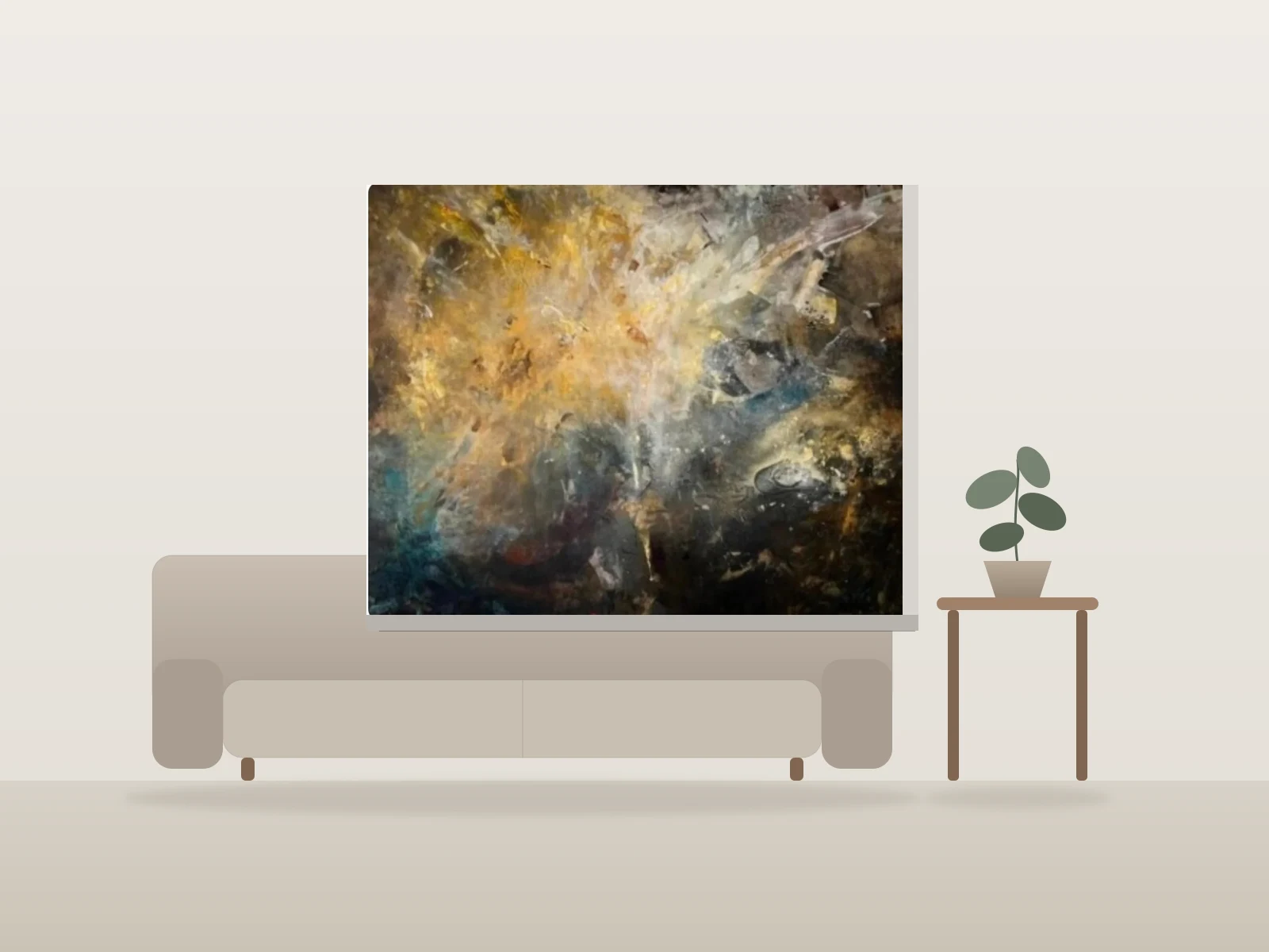 Abysses by Christian Corvellec shown to scale in a room