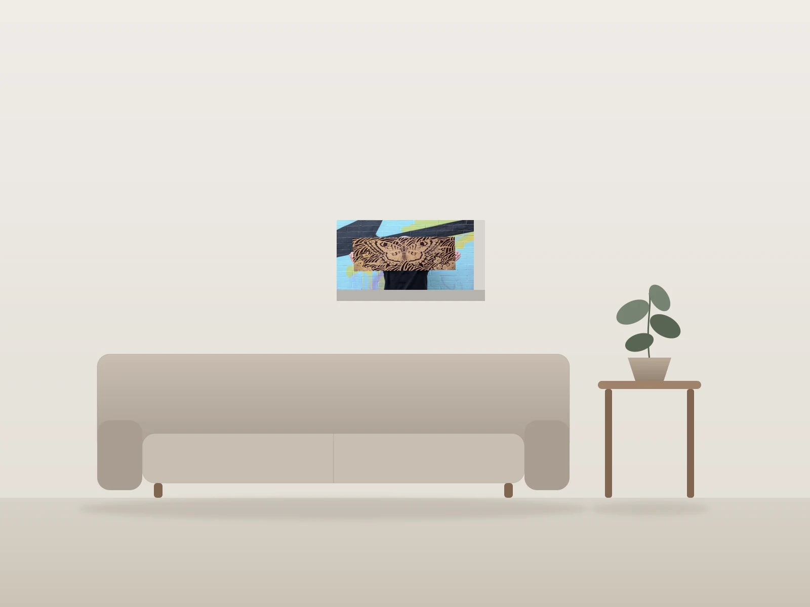The take off by Romu shown to scale in a room