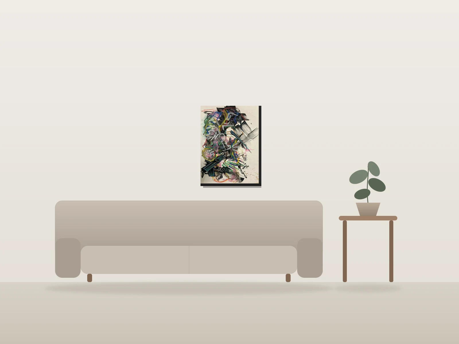 Way Outer West by Ndpth shown to scale in a room