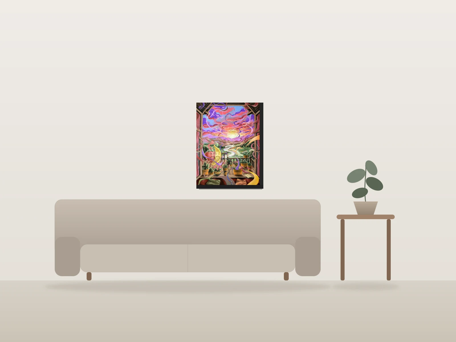Au Chalet by Jérémy Pastel shown to scale in a room