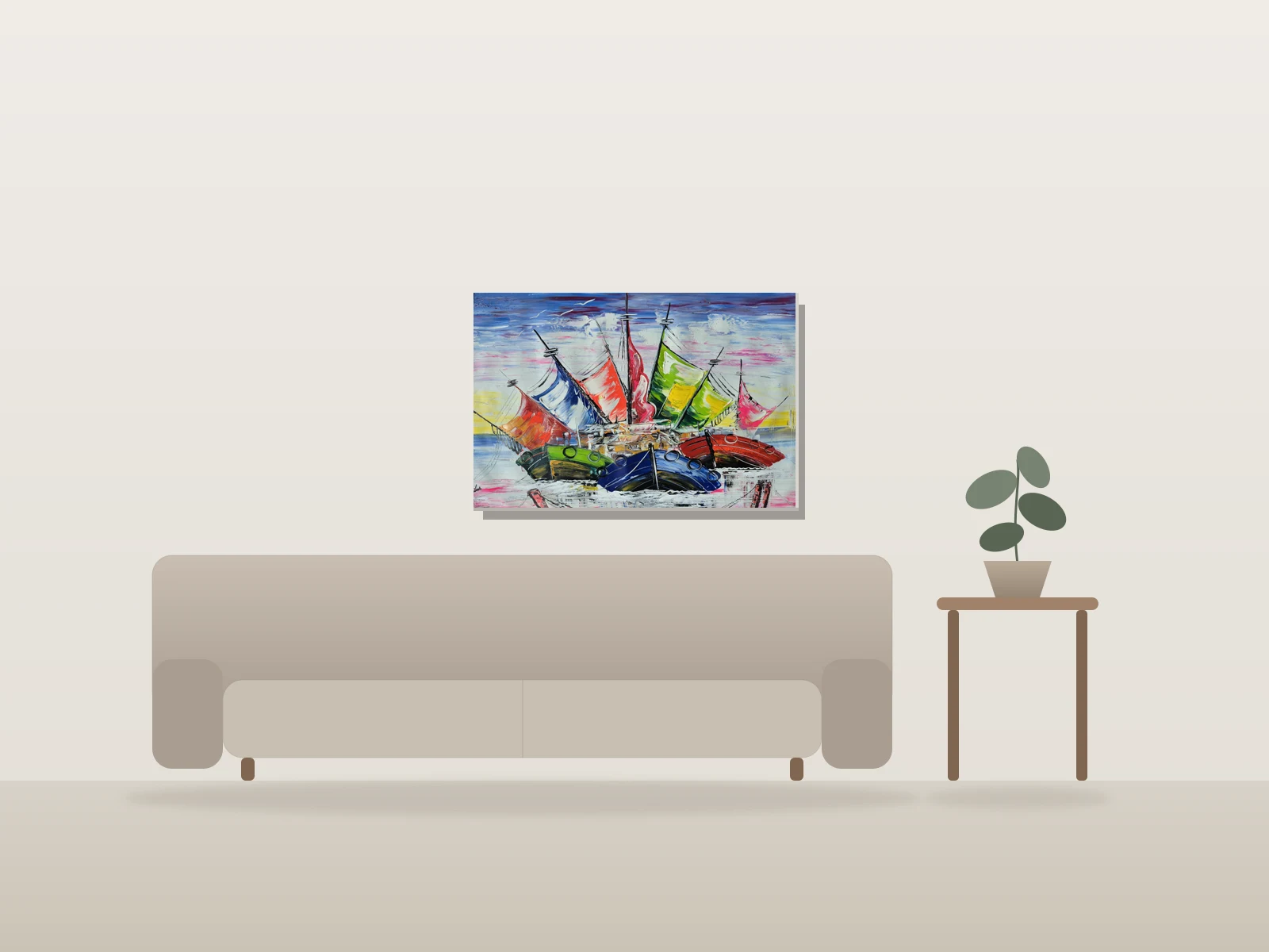Le Port des Rêves by Romilus shown to scale in a room