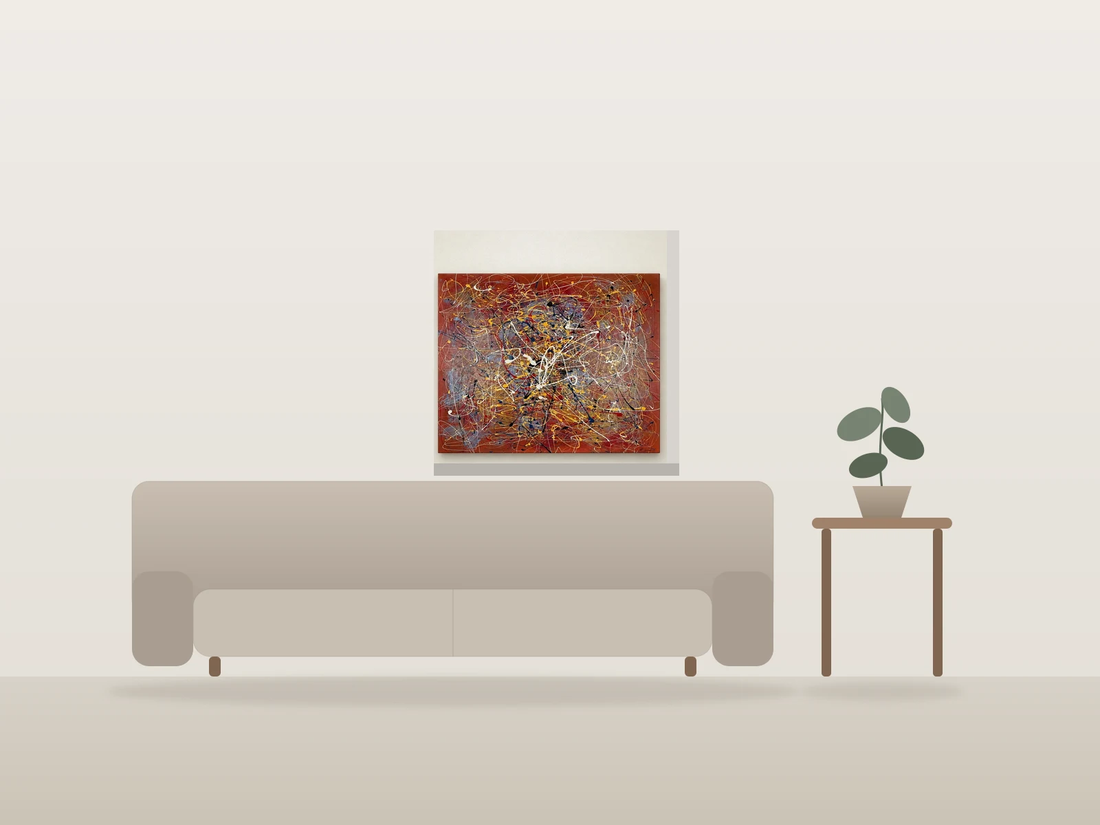 Brouillamini by André Cimon shown to scale in a room