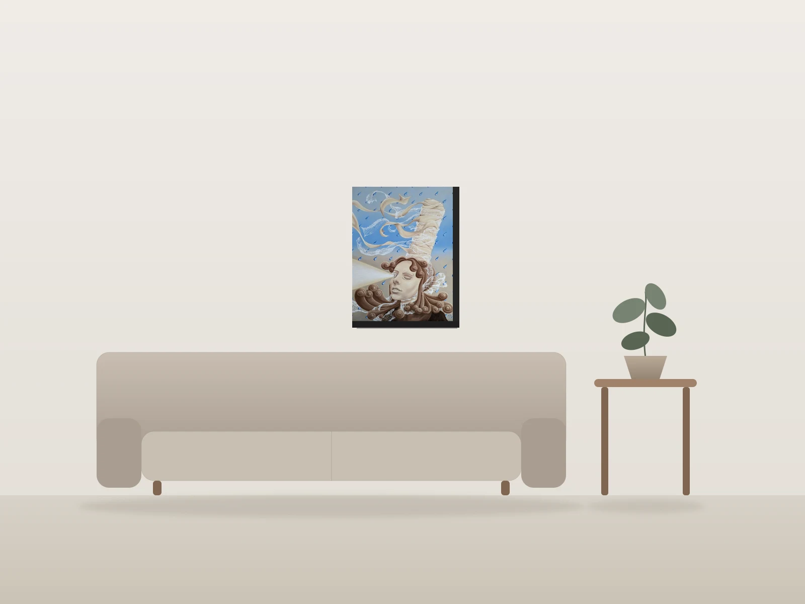 La Bigoudène by Jérémy Pastel shown to scale in a room