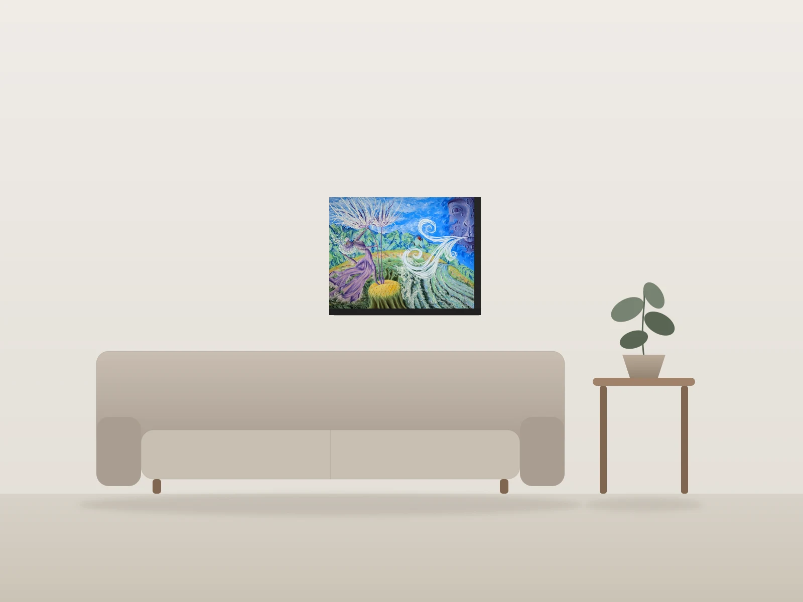 L'Opportuniste by Jérémy Pastel shown to scale in a room