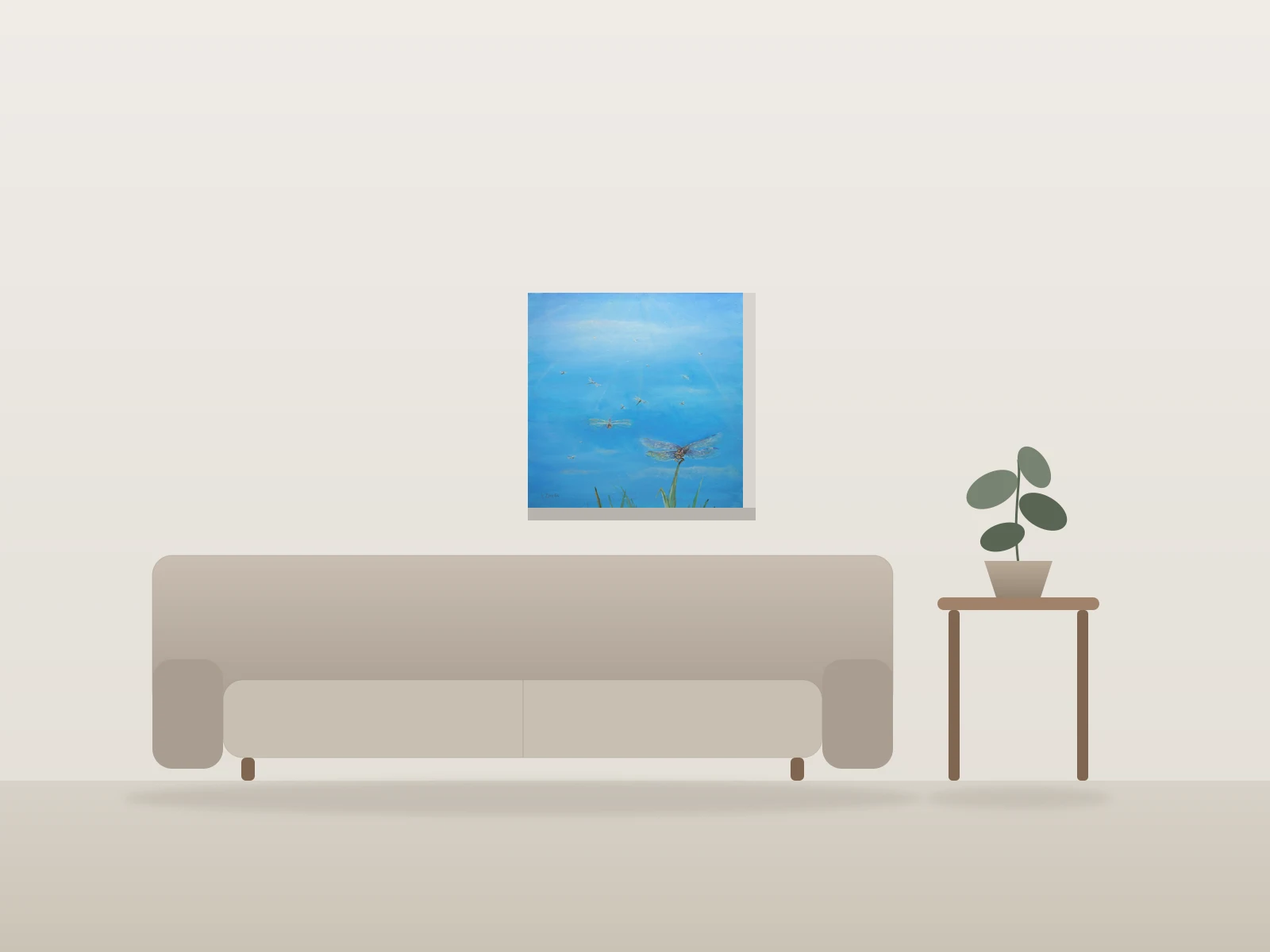 Fin de l'été by yan zhovtis shown to scale in a room