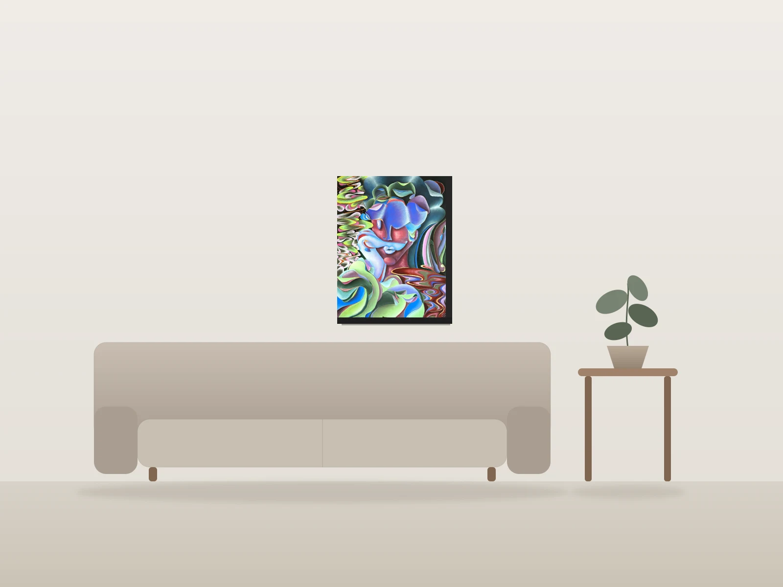 Rachel Victor Bernadette by Jérémy Pastel shown to scale in a room