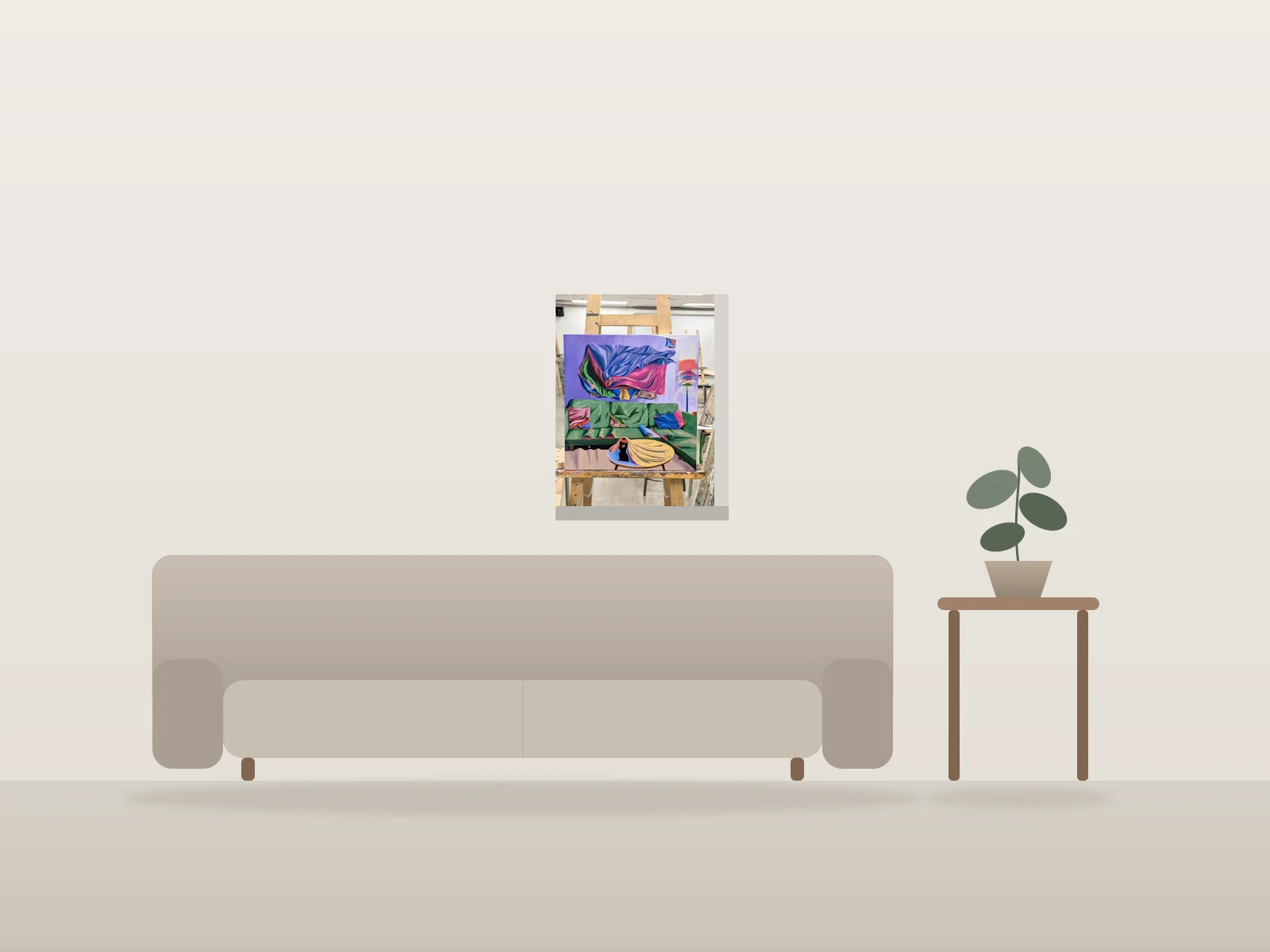 Vision Féline by Jérémy Pastel shown to scale in a room