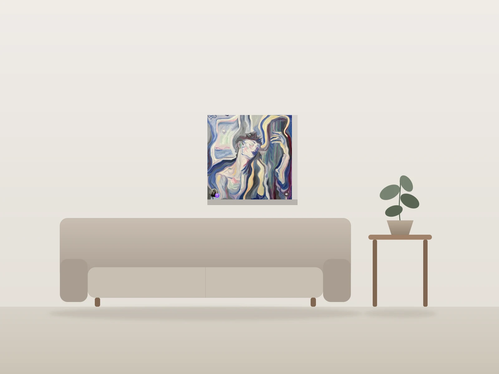 Aigu comme une harpe by maxsharpismute shown to scale in a room