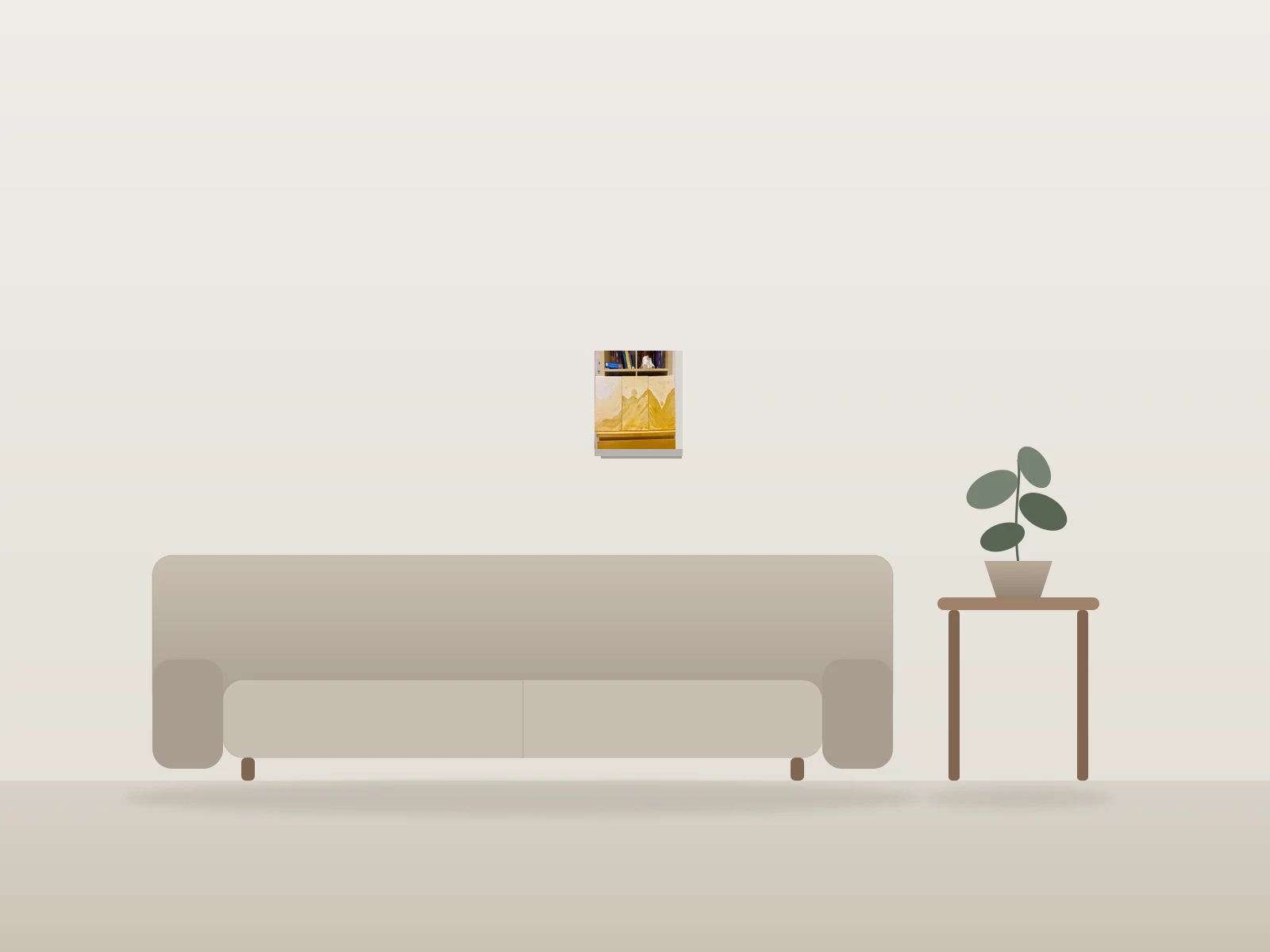 Collection Café au lait by Matthew Mihai shown to scale in a room
