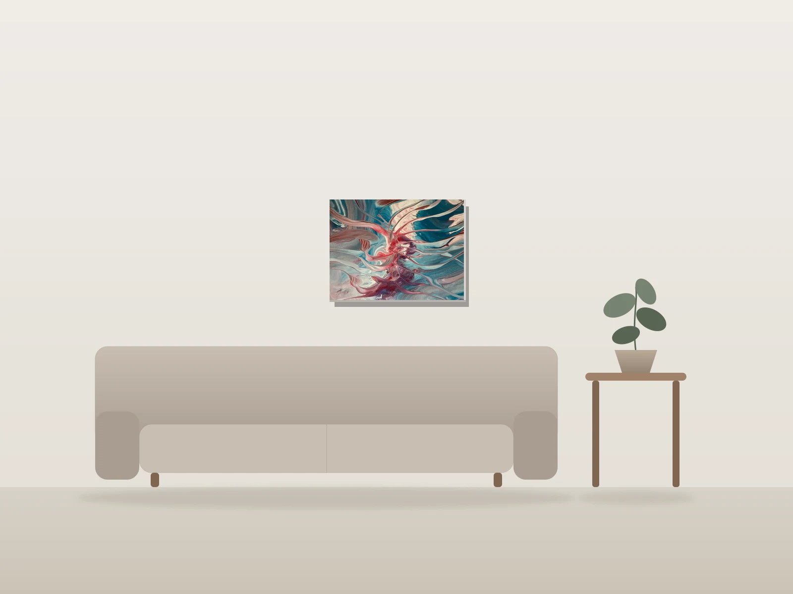 Spinal Tap by Tony Woodbury shown to scale in a room