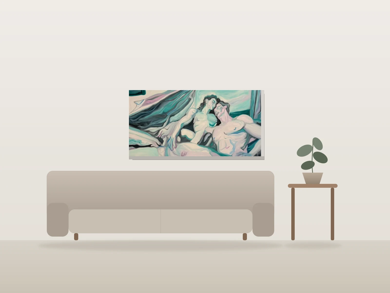 En attendant de trouver quelqu'un de mieux by maxsharpismute shown to scale in a room