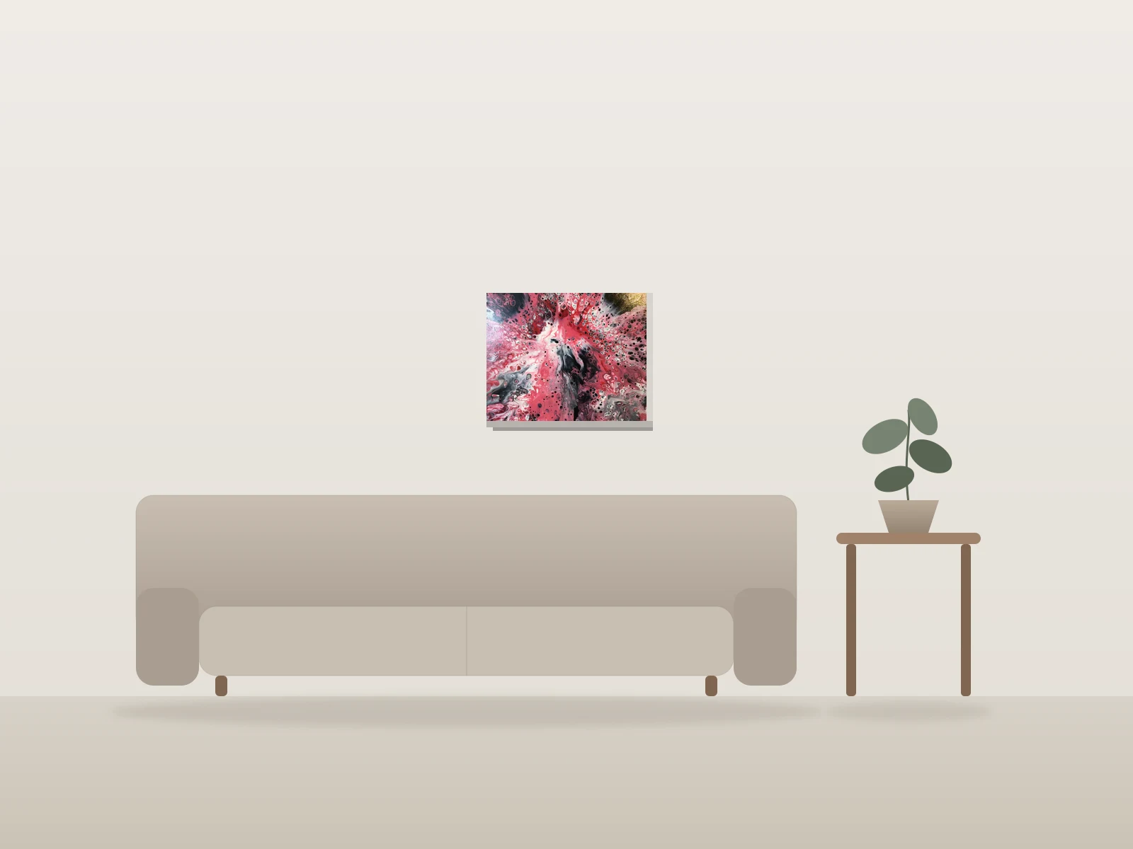Hemorrhage by Tony Woodbury shown to scale in a room