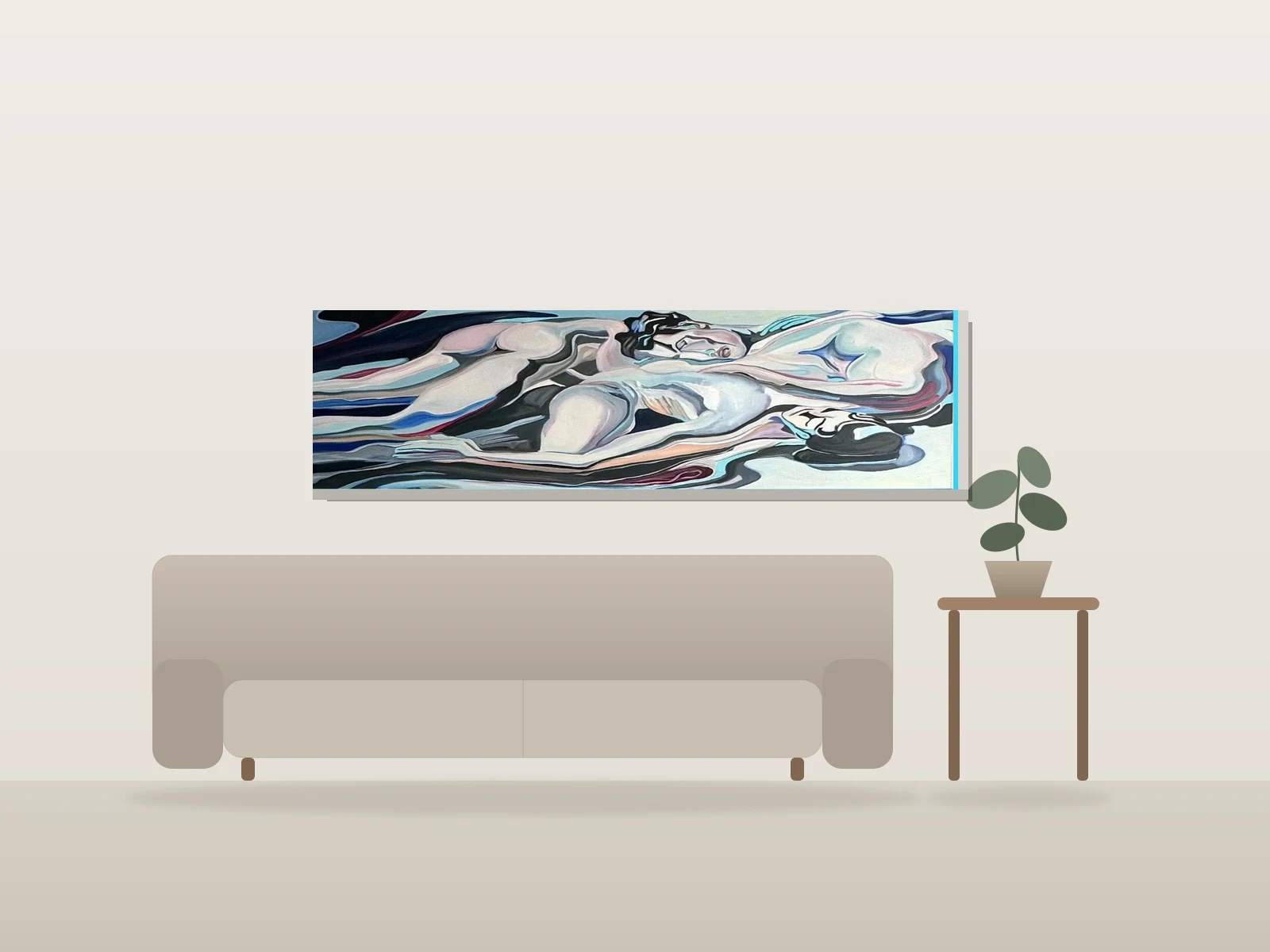 Une foule d'hommes by maxsharpismute shown to scale in a room