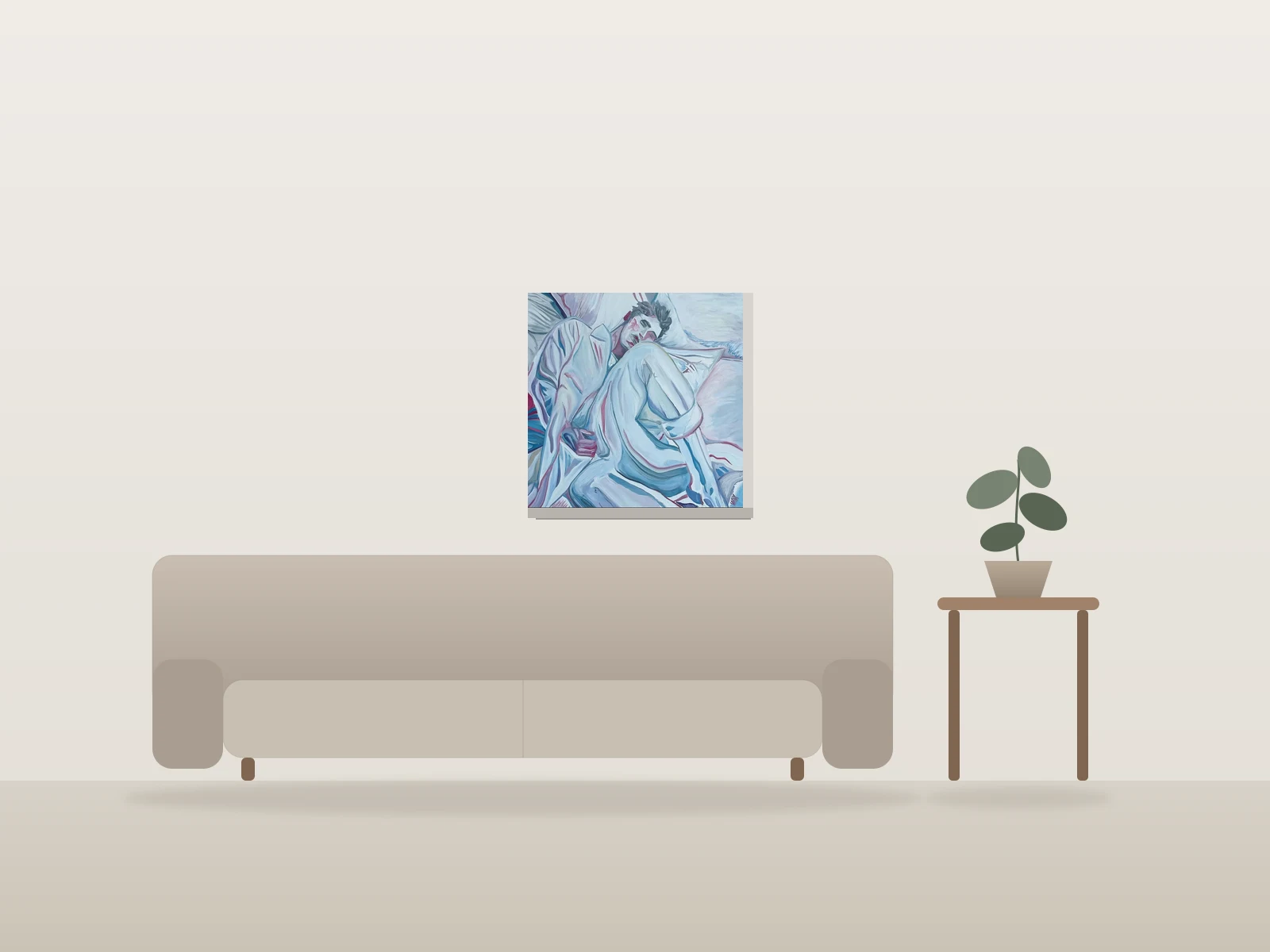 Le confort tue by maxsharpismute shown to scale in a room