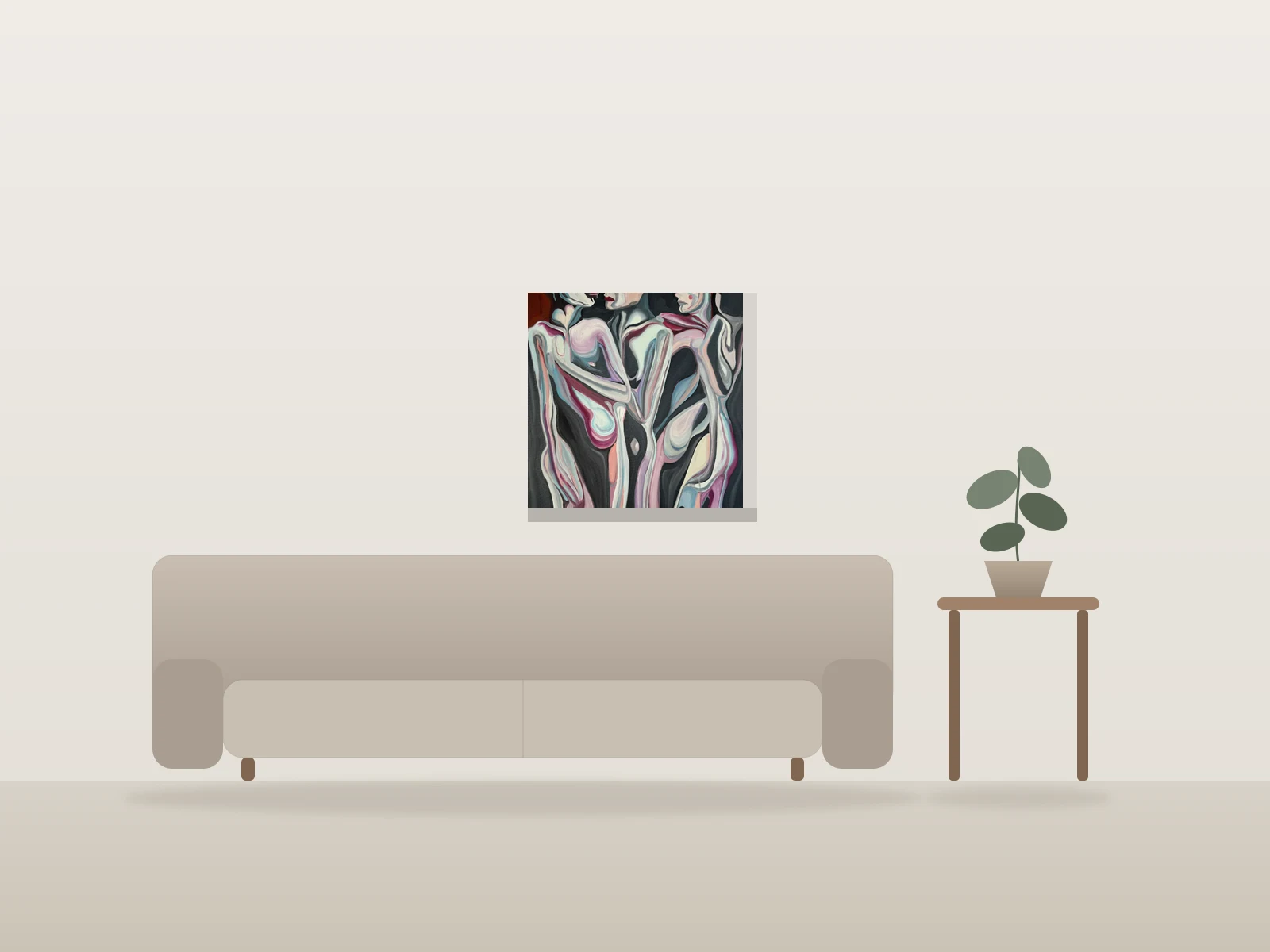 Va te faire voir ! by maxsharpismute shown to scale in a room
