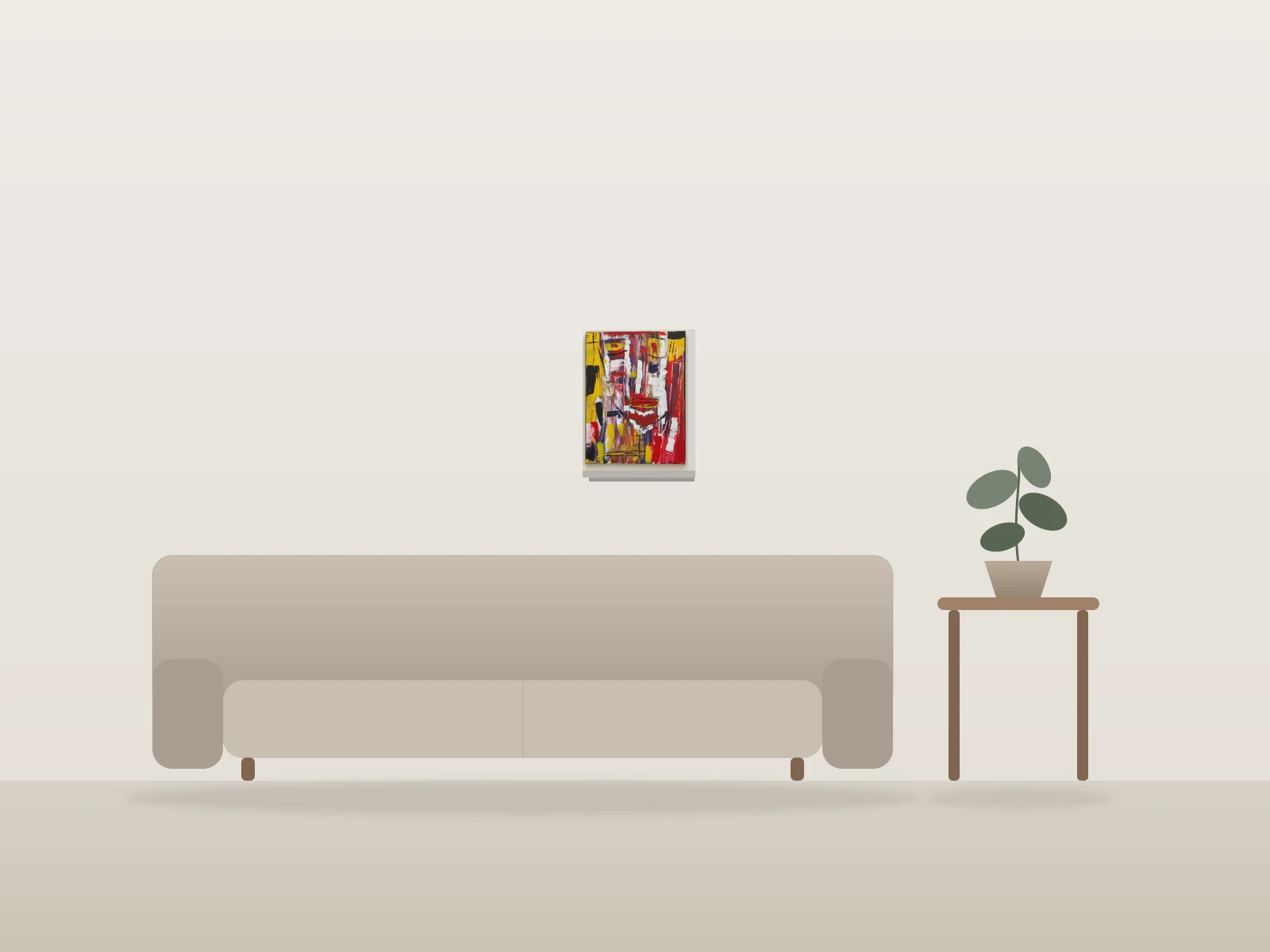 Instinct by marie shown to scale in a room