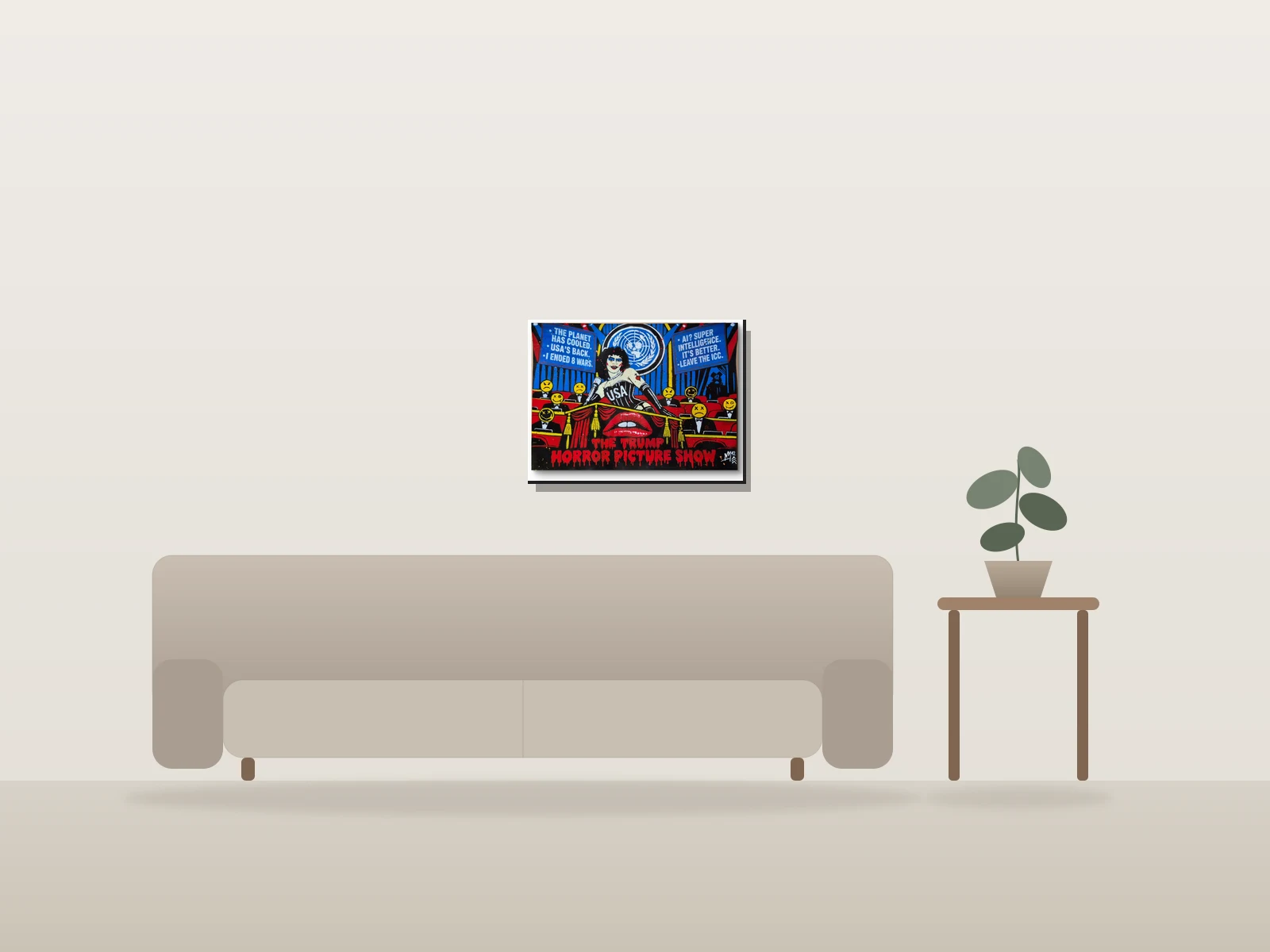 Frank‑N‑Furter Trump by m42 shown to scale in a room