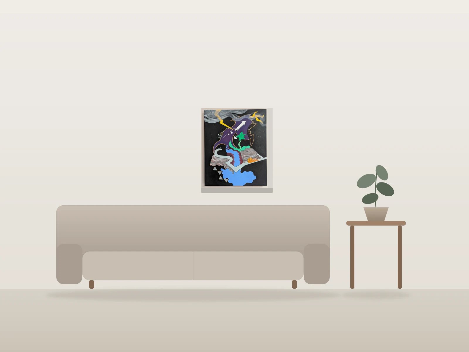 Skedaddle by Sauceboss shown to scale in a room