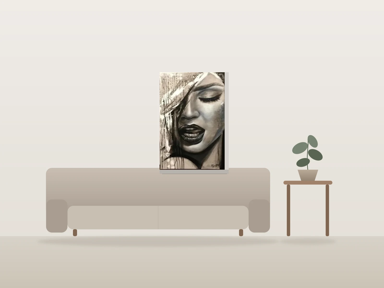 Lust by VICKY GAGNÉ-VAILLANCOURT shown to scale in a room