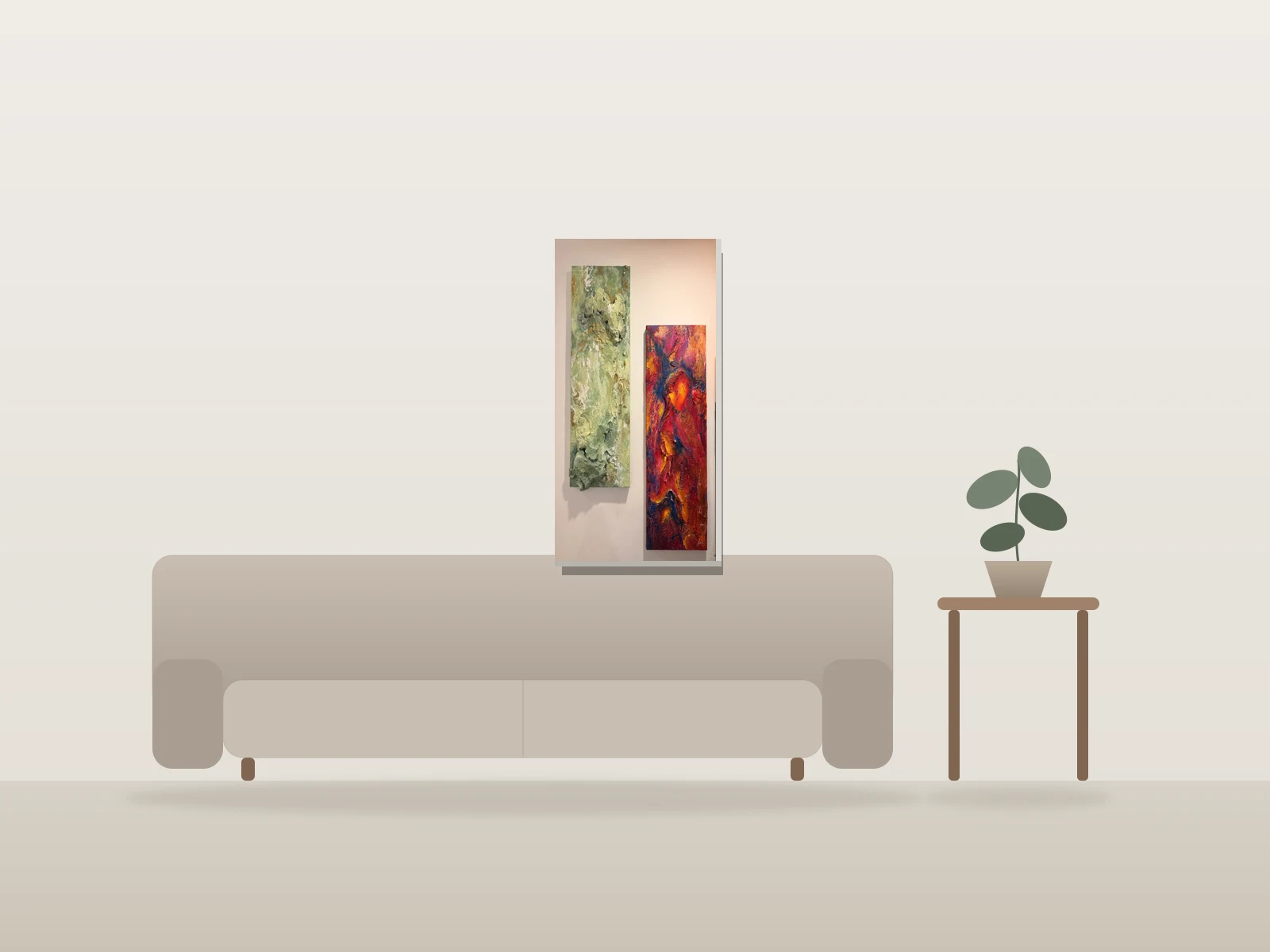 SALVIA by Alessie shown to scale in a room