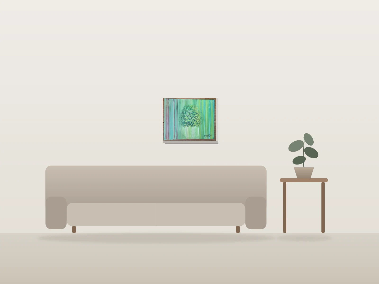Éclat floral en suspend by Crea.[PraTics] shown to scale in a room