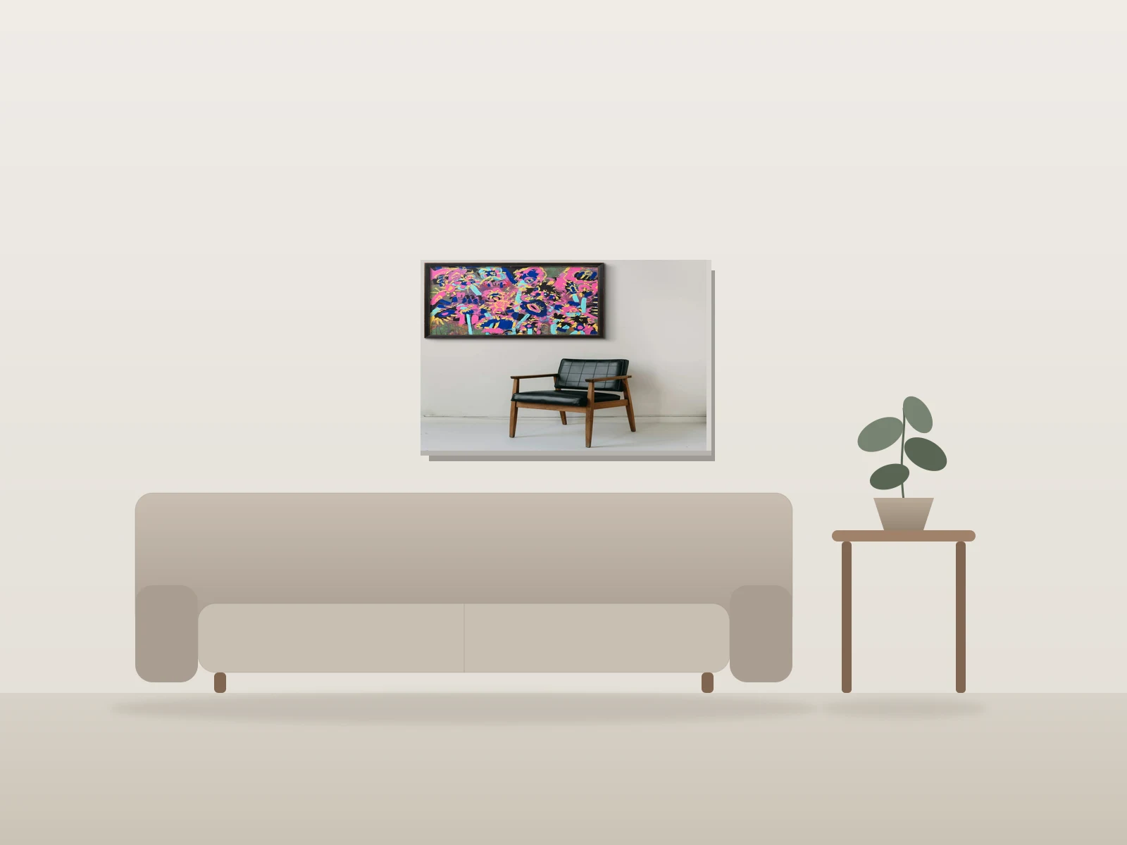 I Don't Want Flowers; I Want Your Promise by Tammy Roggie shown to scale in a room