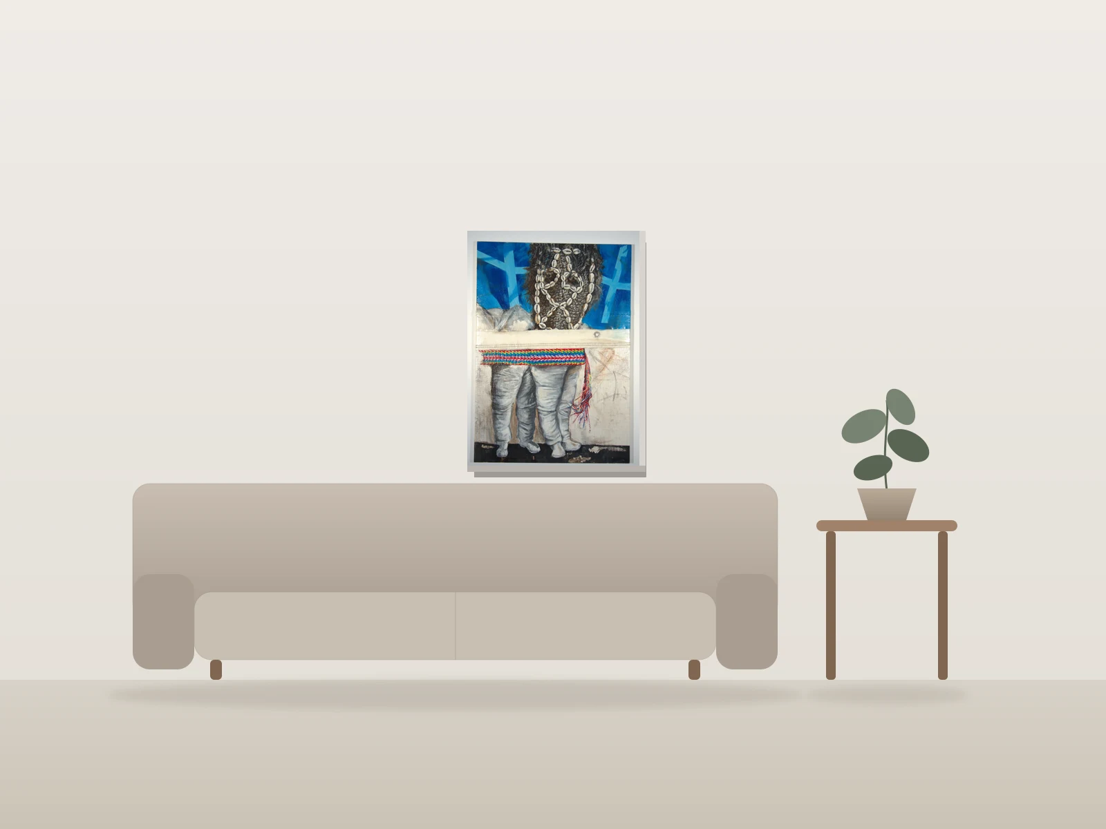 En marche by Jean-François Berthiaume shown to scale in a room