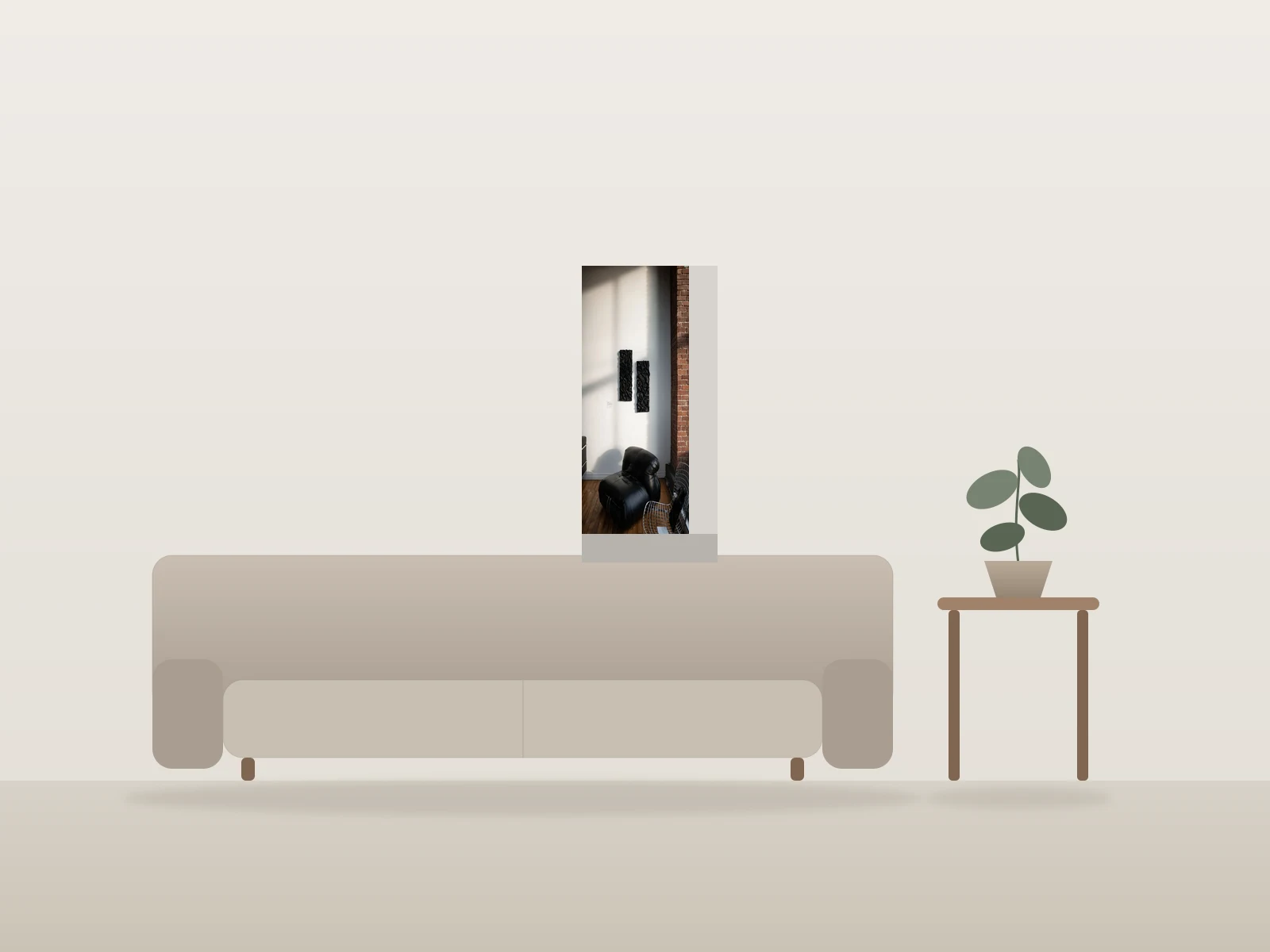 STRATA 022 by Azulejo Studio shown to scale in a room