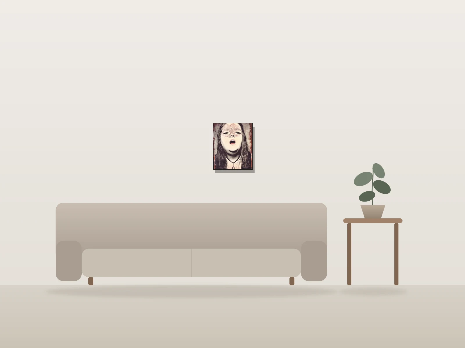 Bouche bée par Studio missG présentée à l'échelle dans une pièce