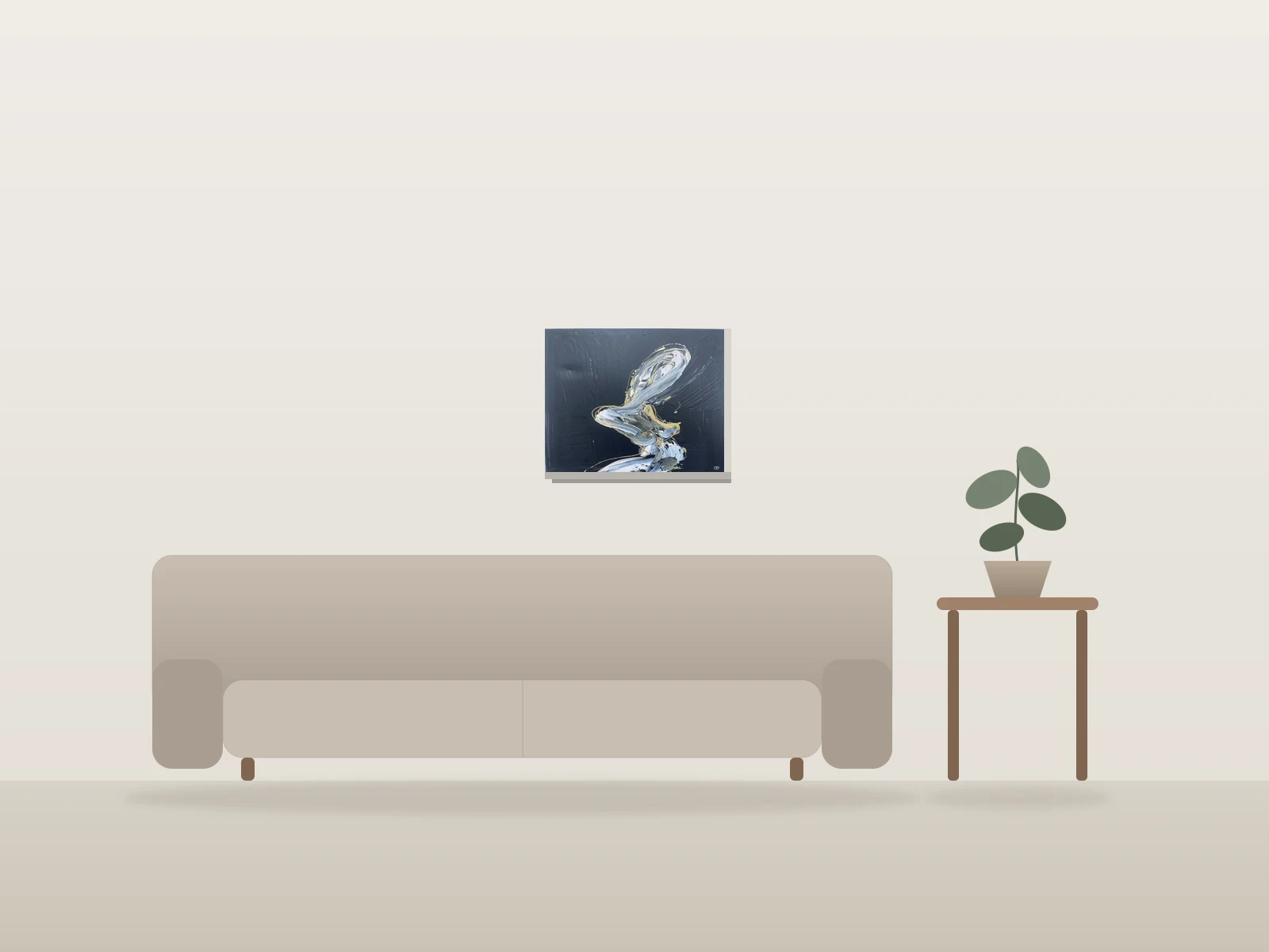 Fusion 1 by Yucel shown to scale in a room