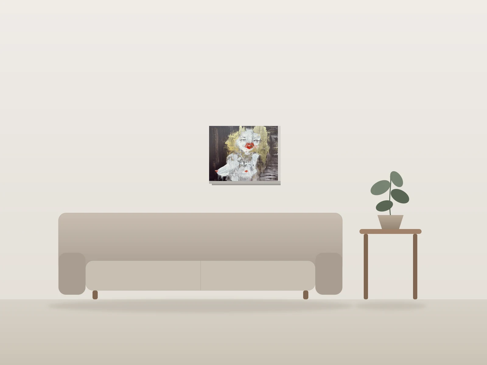Ooo MM ! by Yucel shown to scale in a room