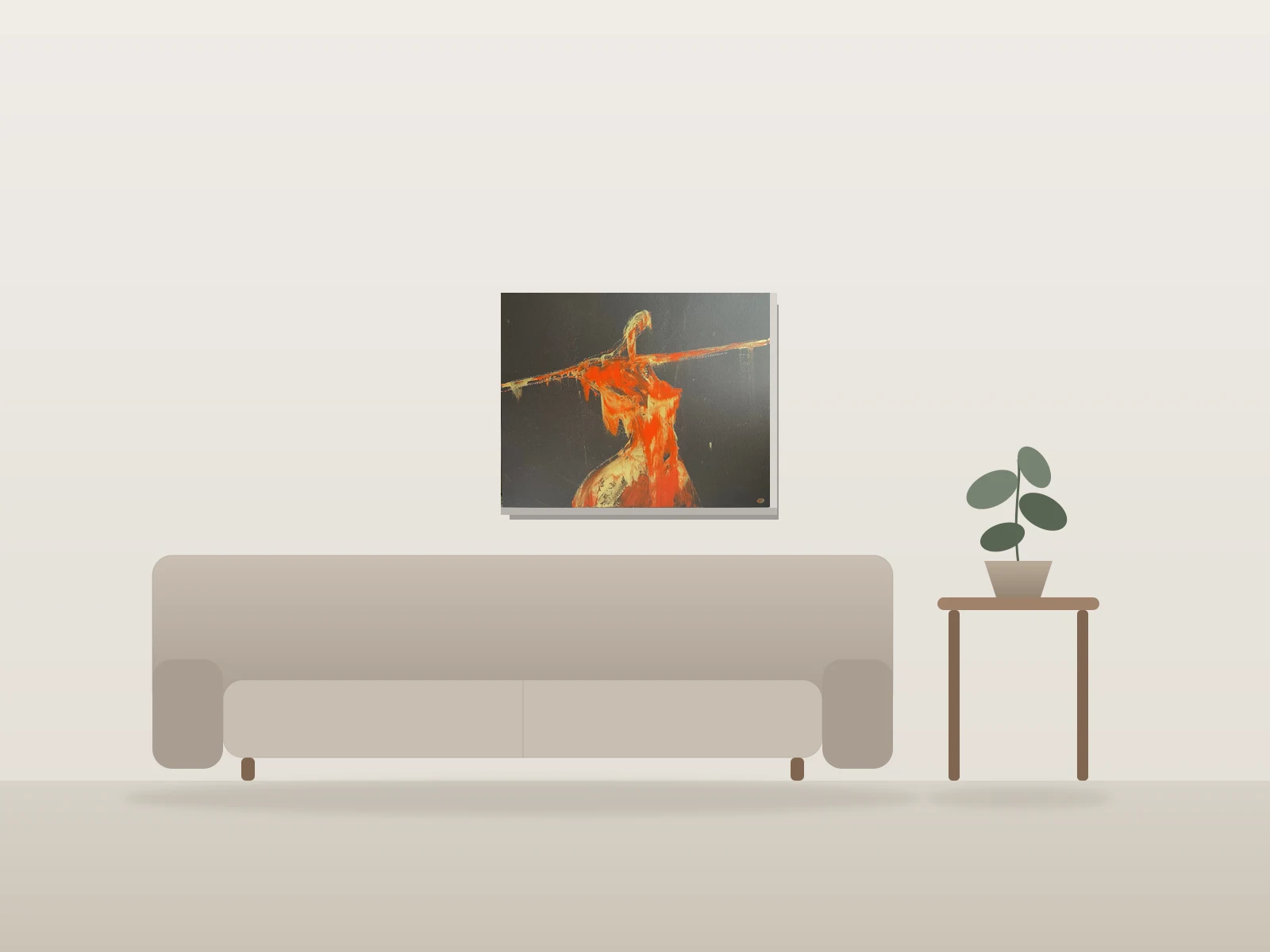 Joies Illusoires by Yucel shown to scale in a room