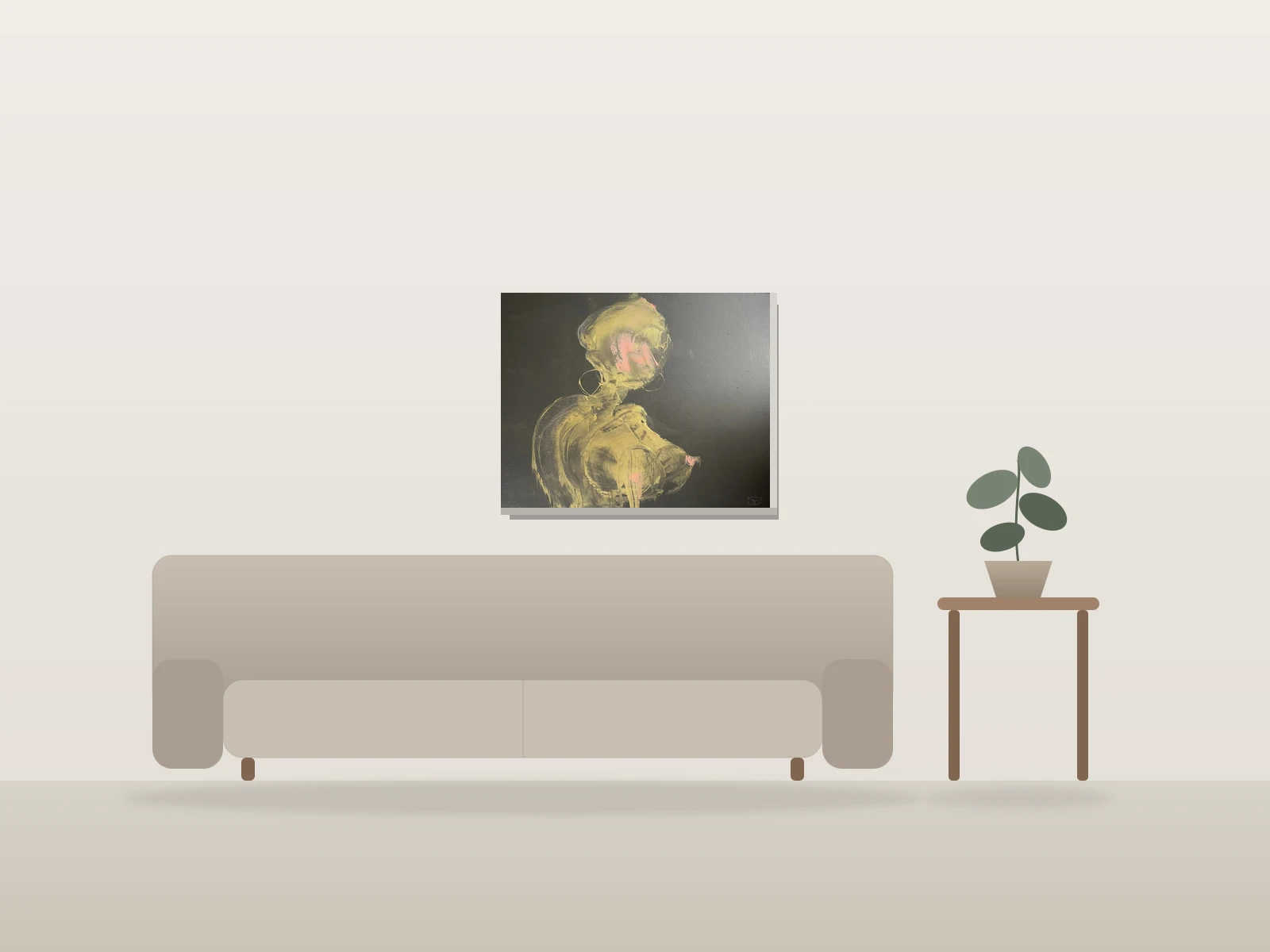 Vénus by Yucel shown to scale in a room