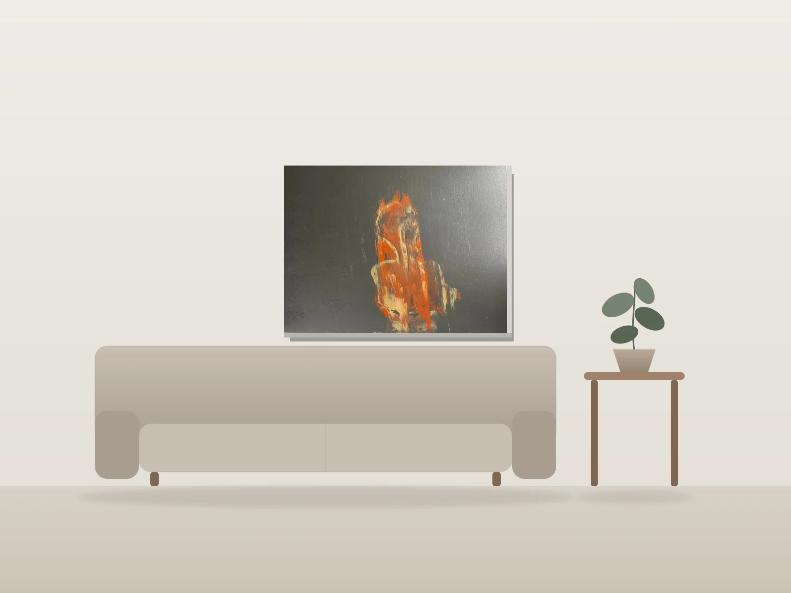 Cri de Minuit by Yucel shown to scale in a room