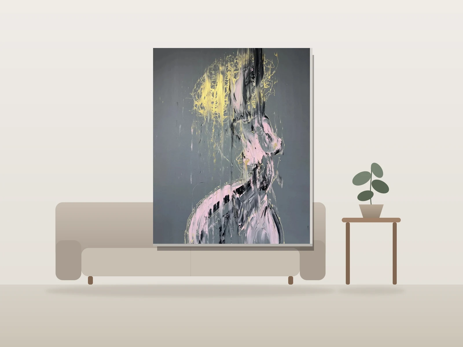 Disparition by Yucel shown to scale in a room