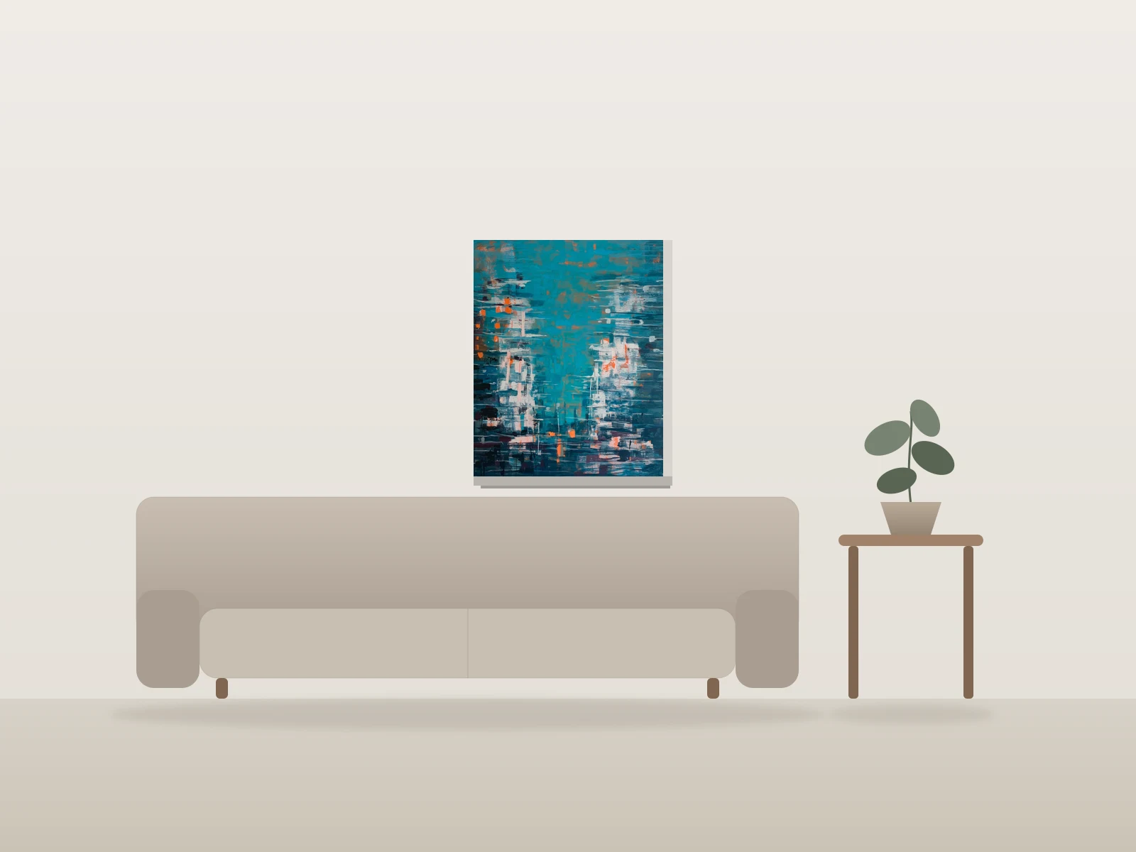Montreal by Wiam shown to scale in a room