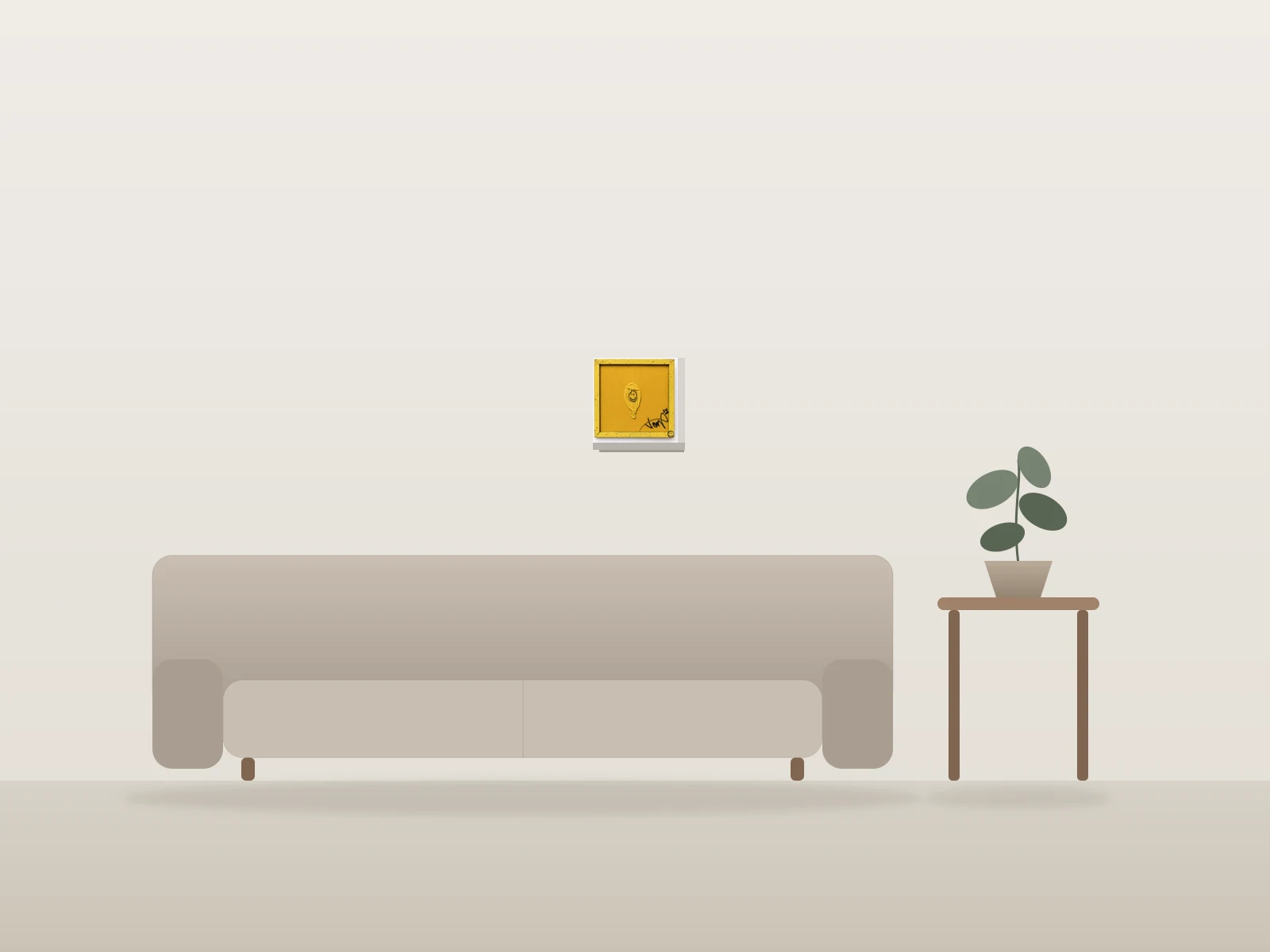 Sans titre by MakeNoize shown to scale in a room